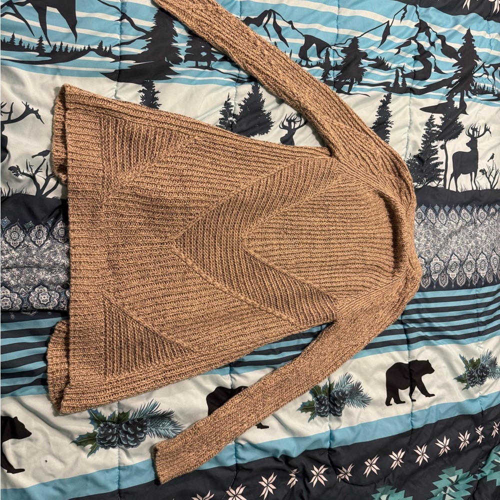 Elegant Sparkly Tan Women's Sweater